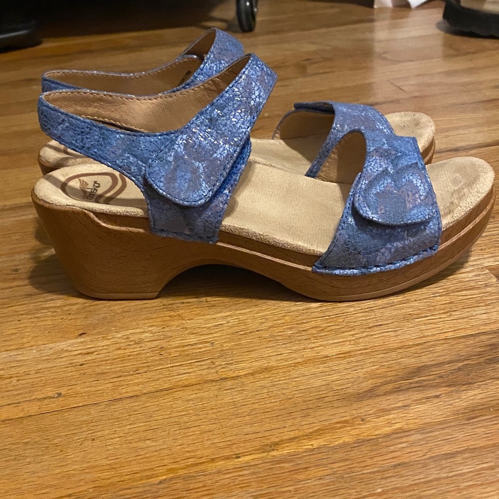 Dansko Blue Textured Sandals - Picture 3 of 7